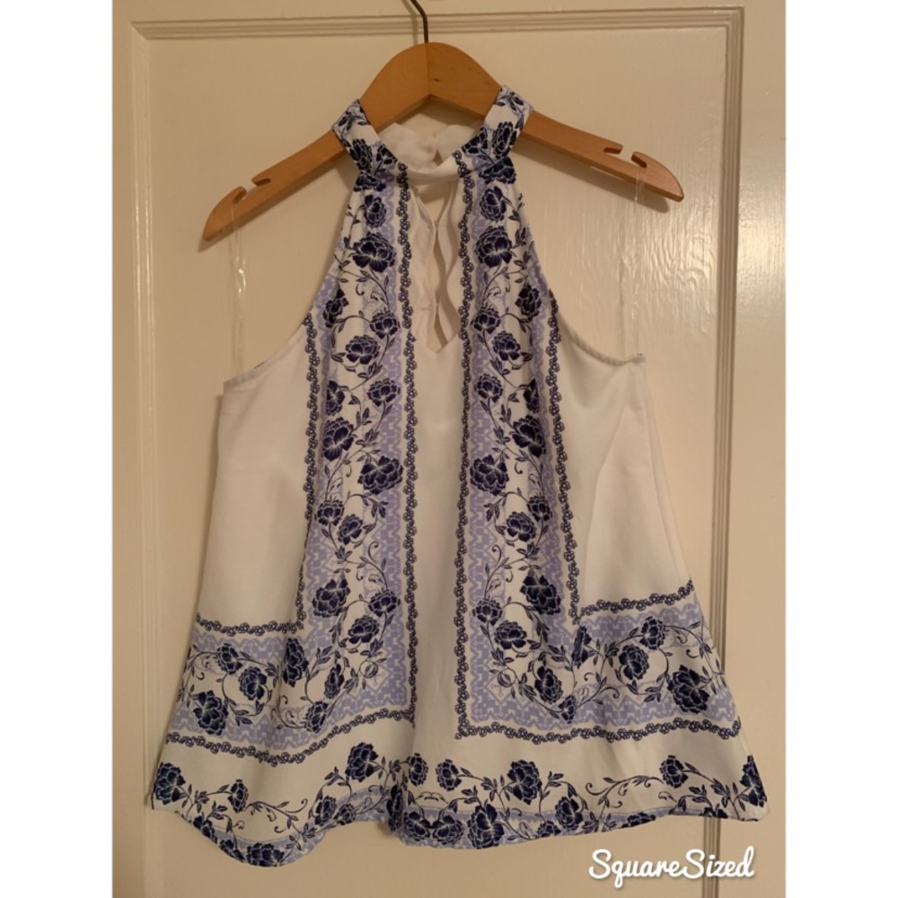 High Neck Scalloped Tank